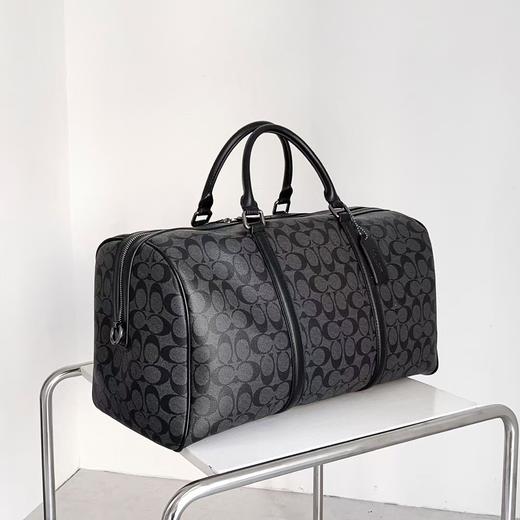 COACH蔻驰 Venturer 43 经典老花超大容量 涂层帆布拼小牛皮 手提单肩斜挎旅行包 男女同款（CB） 商品图3