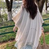 TZW-2025经典薄款披肩女镂空流苏斗篷 商品缩略图3
