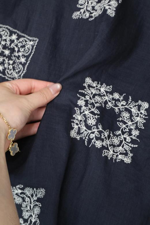 LPIUTY品牌直发！苎麻刺绣半身裙 C21925133 商品图5