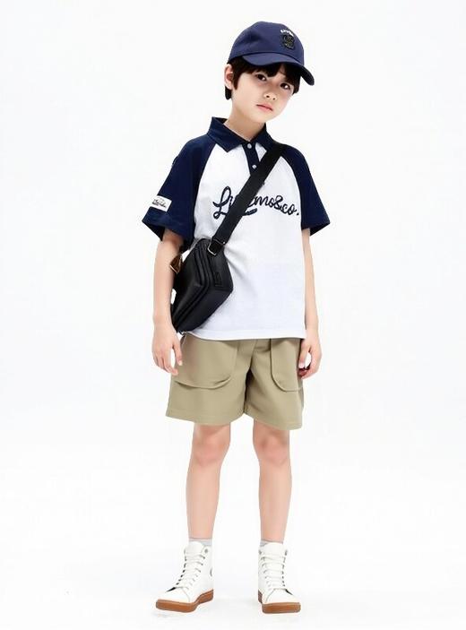 佐丹奴童装25年新款橡筋头抽绳休闲短裤（冰冰裤）03105222 商品图0