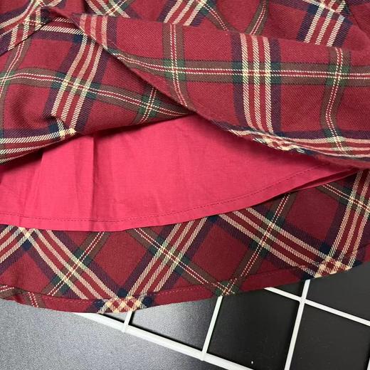 【选2件15元-NO退】110红格短裙-微脏-喜出 商品图1