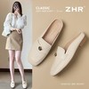 ZHR则则方头山茶花穆勒拖鞋女鞋2025新款优雅山茶花舒适透气单鞋 商品缩略图0