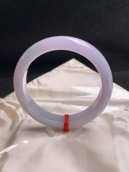 620170，56圈口，满紫正圈平安镯，底子细腻有水，满圈紫色 商品图3