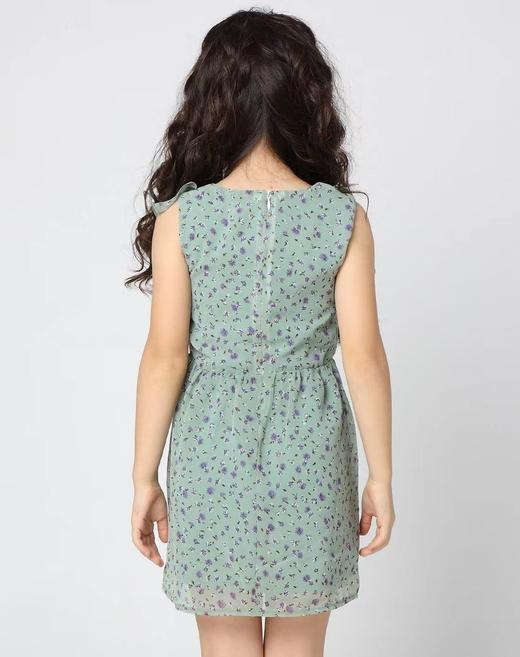 【选2件15元-NO退】青绿碎花连衣裙-微脏-喜出 商品图1