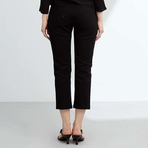 VIVIAN LIU R2445001 25春季新款腰部斜门襟斜插兜直筒休闲九分裤 商品图1