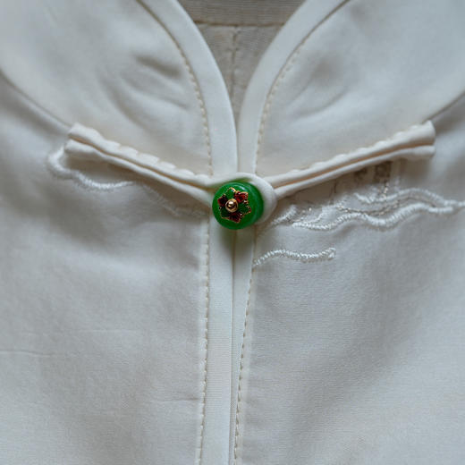 欧根纱刺绣白色马甲 商品图2