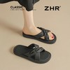 ZHR则则交叉带平底拖鞋2025新款气质百搭休闲法式一字拖外穿女鞋 商品缩略图6