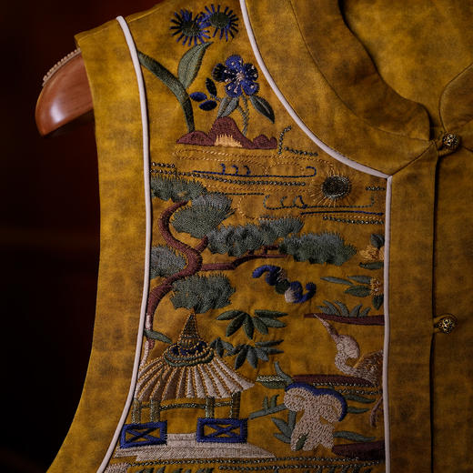 香云纱重工刺绣马甲 商品图2