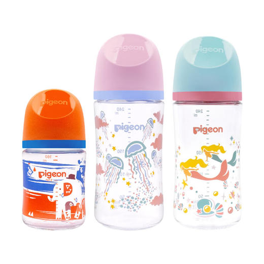 贝亲 彩绘玻璃奶瓶240mlL号人鱼公主【宝库优选】 商品图3