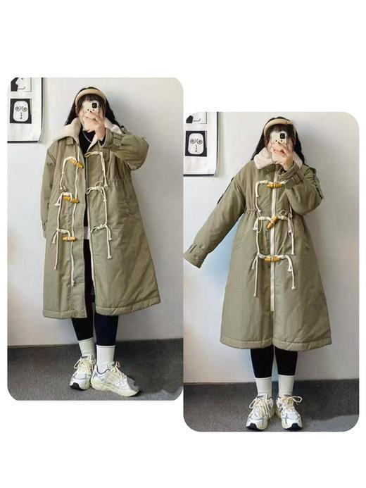 【诗铭洛可】2316棉服内里夹棉可收腰长款棉服外套B11-2 商品图0