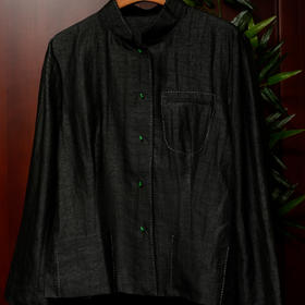 香云纱龟裂纹外套