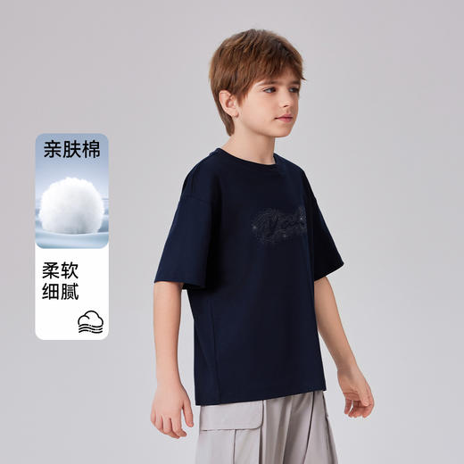 【英氏】【110-170】男女童夏款休闲百搭短袖T恤 商品图3