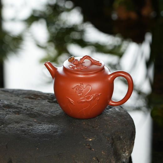 龙德堂陶艺 汤宣武制《顶呱呱》240cc 原矿大红袍  库存请咨询客服 商品图1