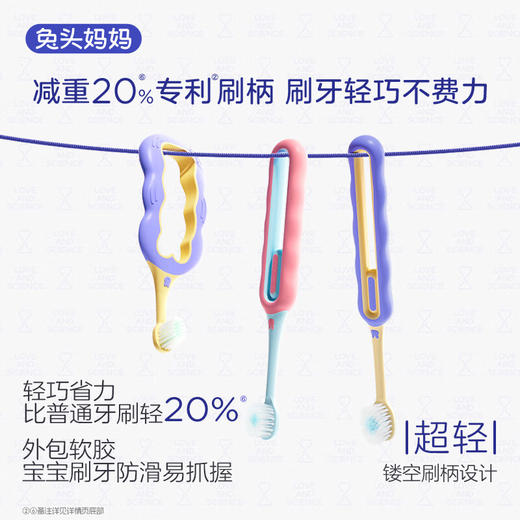 兔头妈妈 倍速牙刷3-6岁（蓝色）【宝库优选】【宝库优选】 商品图1