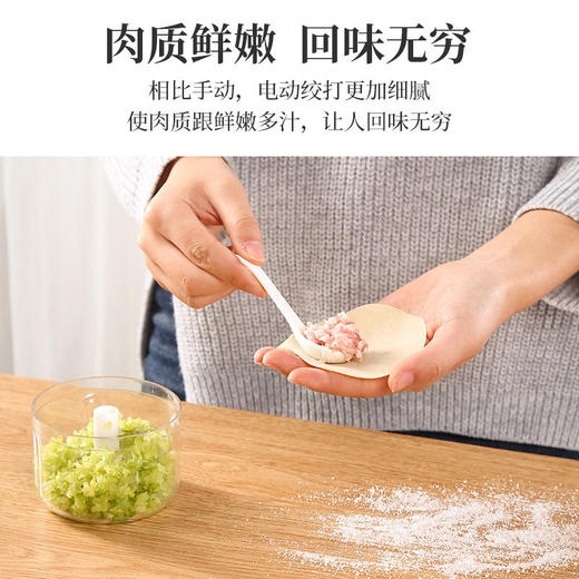 充电式电动姜泥姜末蒜泥神器  厨房家用食物料理机 旅游居家中山精品 小圈圈 电动家用绞肉机搅蒜器捣碎器打蒜器绞蒜捣蒜器 商品图3