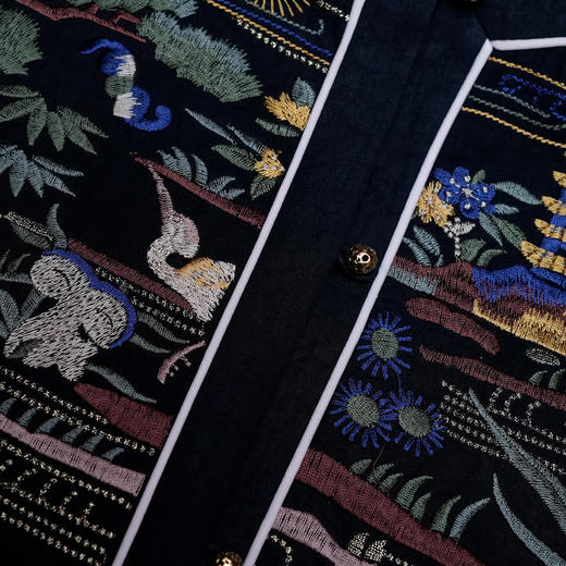 香云纱重工刺绣马甲 商品图3