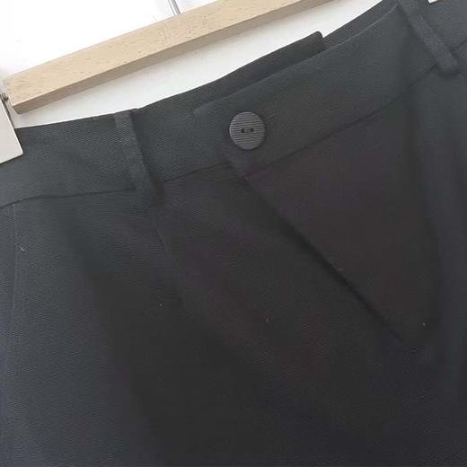 VIVIAN LIU R2445001 25春季新款腰部斜门襟斜插兜直筒休闲九分裤 商品图2