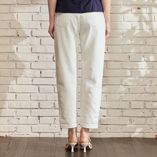 VIVIAN LIU D2515003 25初春斜插兜哈伦裤腿卷边宽松休闲牛仔长裤 商品图1