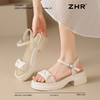 ZHR则则厚底一字带凉鞋2025新款松糕底时装凉鞋法式气质女鞋透气 商品缩略图7