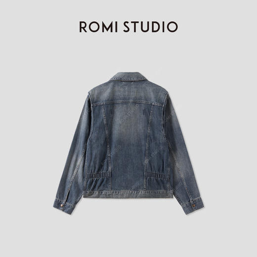 ROMI STUDIO“美式复古”双面网纹水洗全棉牛仔夹克外套 RWCRW84470 商品图1