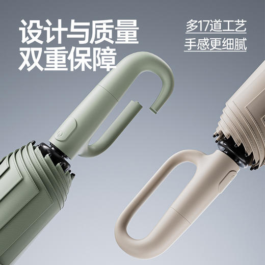 一秒开合！【全自动环扣雨伞】便携加大加厚加固挂钩折叠晴雨两用！ 商品图1