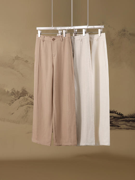 直筒裤王夏日天丝亚麻呼吸空气裤 商品图12