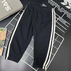 【选2件15元-NO退】90纤丝鸟两道杠黑休闲裤-微脏-喜出