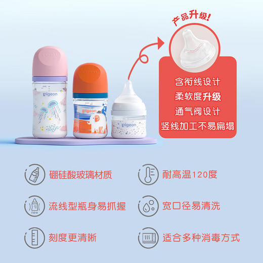 贝亲 彩绘玻璃奶瓶240mlL号人鱼公主【宝库优选】 商品图9