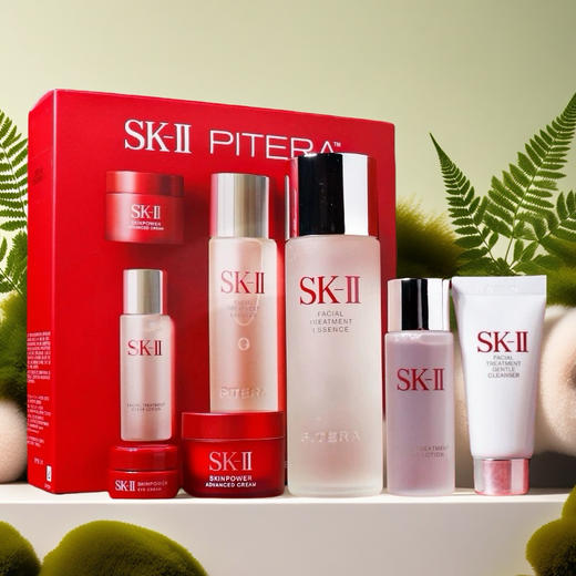 【春日限定 限时特惠】SK-II新版旅行装✈️五件套神仙水75ml+清莹露30ml+洁面20g+大红瓶面霜15g+眼霜2.5g「送护手霜」·现货速达 商品图3