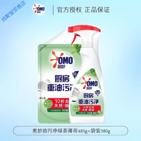 【亚欧超市】奥妙厨房绿茶薄荷重油污净480g+380g/组