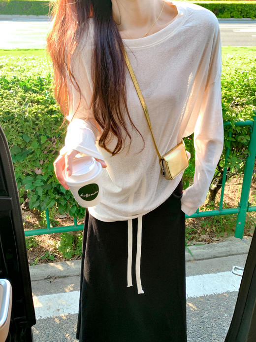 <曾小咸推荐>现货秒杀！微信超特价！3色韩系薄款长袖T恤 日常89.99 立减50 秒杀39.99！半裙秒杀79.99！！ 商品图6