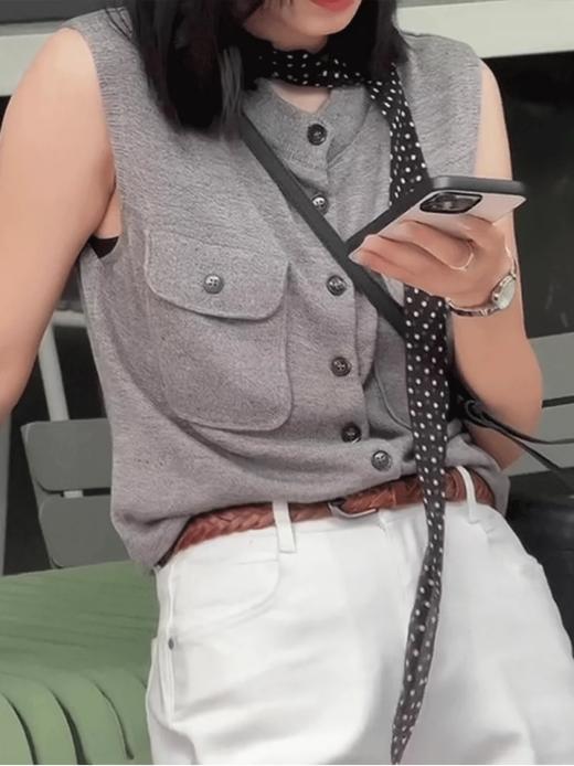 🌞夏上新！【MOMOTIABIN·双兜坎肩轻简中式美学格调XZA72】✨进口客供天丝面料❗ ✅夏季透气好穿❗丝滑裸感❗优雅知性 ✅除了会呼吸的透气感之外，🌈和真丝一样造价昂贵，但是比真丝好打理 商品图1