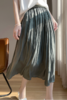 ❤️【MOMOTIABIN·流光大摆高腰半身裙YTMA74】很好的修饰了身材，☺️裙子上身飘逸大方，简约不简单，衬得皮肤白皙 🔥在浪漫约会中展现迷人风姿彰显优雅气质 商品缩略图1