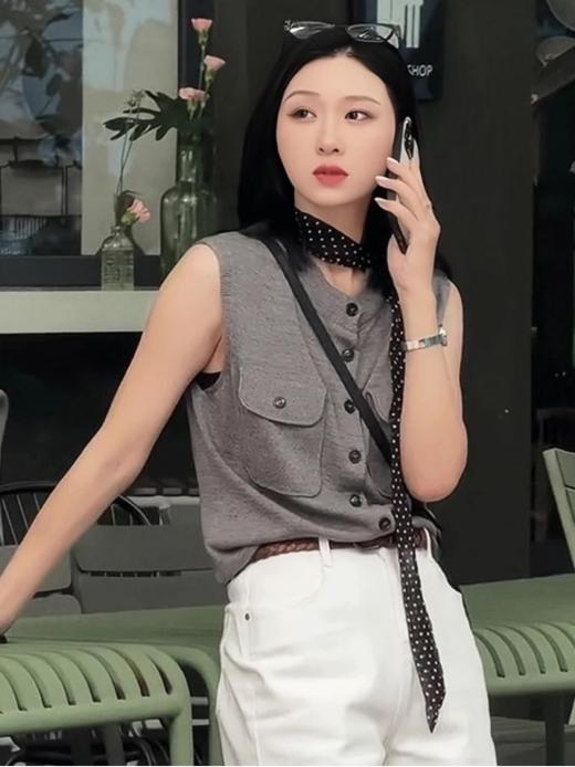 🌞夏上新！【MOMOTIABIN·双兜坎肩轻简中式美学格调XZA72】✨进口客供天丝面料❗ ✅夏季透气好穿❗丝滑裸感❗优雅知性 ✅除了会呼吸的透气感之外，🌈和真丝一样造价昂贵，但是比真丝好打理 商品图0