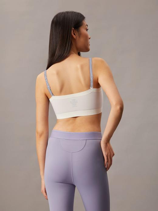 官网550！杨幂同款撞色肩带运动文胸 高弹防震固定一体杯健身瑜伽抹胸内衣胸罩女 商品图2