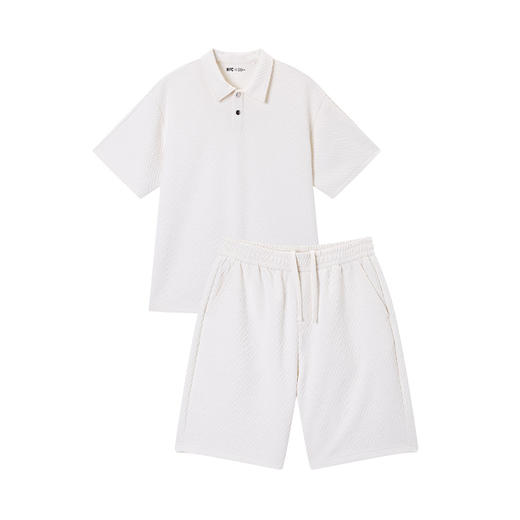 NPC潮牌复古【肌理感】POLO衫短裤套装男挺括有型松紧腰NP53TP14 商品图10