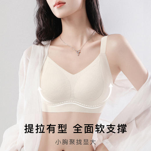 反重力提拉】时尚蕾丝小胸聚拢内衣女软支撑上托提拉防垂收副乳清风兰雪 商品图2