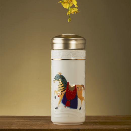 【马系列】盛世宝马随身杯彩釉系列 330ml双层 商品图0