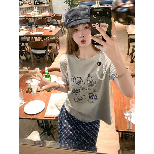 【129元任选2件】现货！小狗绣花短袖 商品图1