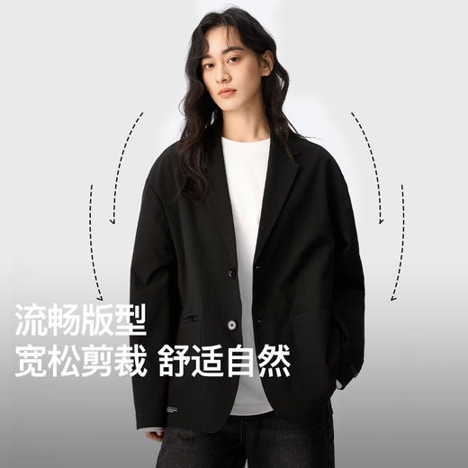 NPC潮牌口袋印花定制logo皮标【泡泡纱】西服男外套可收纳NP4CTJ01 商品图3