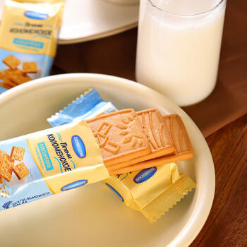 卡洛姆思克 俄罗斯进口卡洛饼干牛奶味酥性休闲食品零食300g 独立包装 /休闲食品 /饼干 /酥性饼干 商品图4