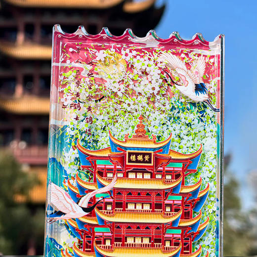 【四大名楼票根AR流沙冰箱贴】黄鹤楼滕王阁景区磁贴文化创意礼品旅游纪念品 商品图2
