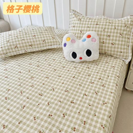 爆款特惠~新款原棉老粗布床单三件套全棉不起球春夏细纱棉花边式被单 商品图3