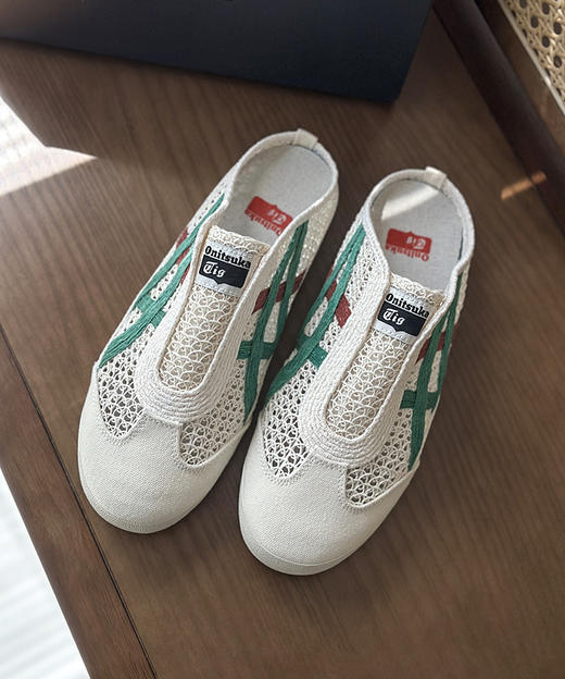 现货 THS-无 鬼冢家  情侣款 夏日度假苎麻轻薄网面拖鞋 3色 QZ112 商品图4