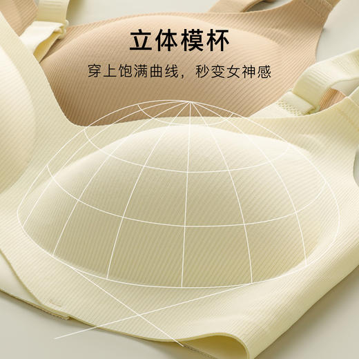 【大胸侧收提拉】裸感无痕软支撑聚拢内衣女承托防垂收副乳文胸罩轻舞红颜 商品图3