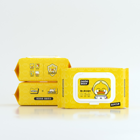 差不多鸭 80片婴儿手口湿巾*5包【宝库优选】