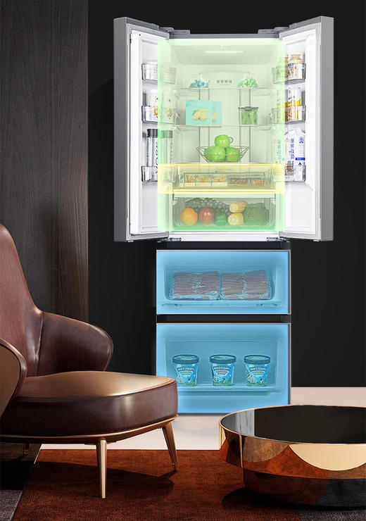 美的 冰箱 BCD-327WFGPM 榭湖银 商品图9