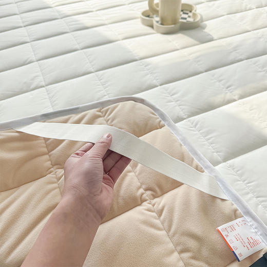自然醒四季款全棉舒适抗菌两用床褥双面纯棉德芙绒床垫防滑可洗家用软垫床褥被LN 商品图12
