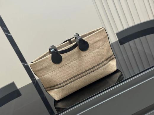 D060924托特包女帆布亚麻包通勤手提包大容量时尚腋下包 商品图12