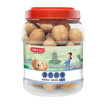 姚生记原味新疆核桃500g 轻松剥壳薄皮大核桃休闲零食 每日坚果炒货干果 商品图5